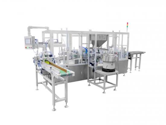 Máquina envasadora de bolsas con boquilla