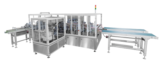 Máquina de inserción y sellado de boquillas